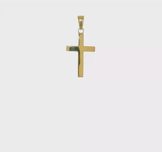 Polished Cross Pendant in 10k Yellow Gold