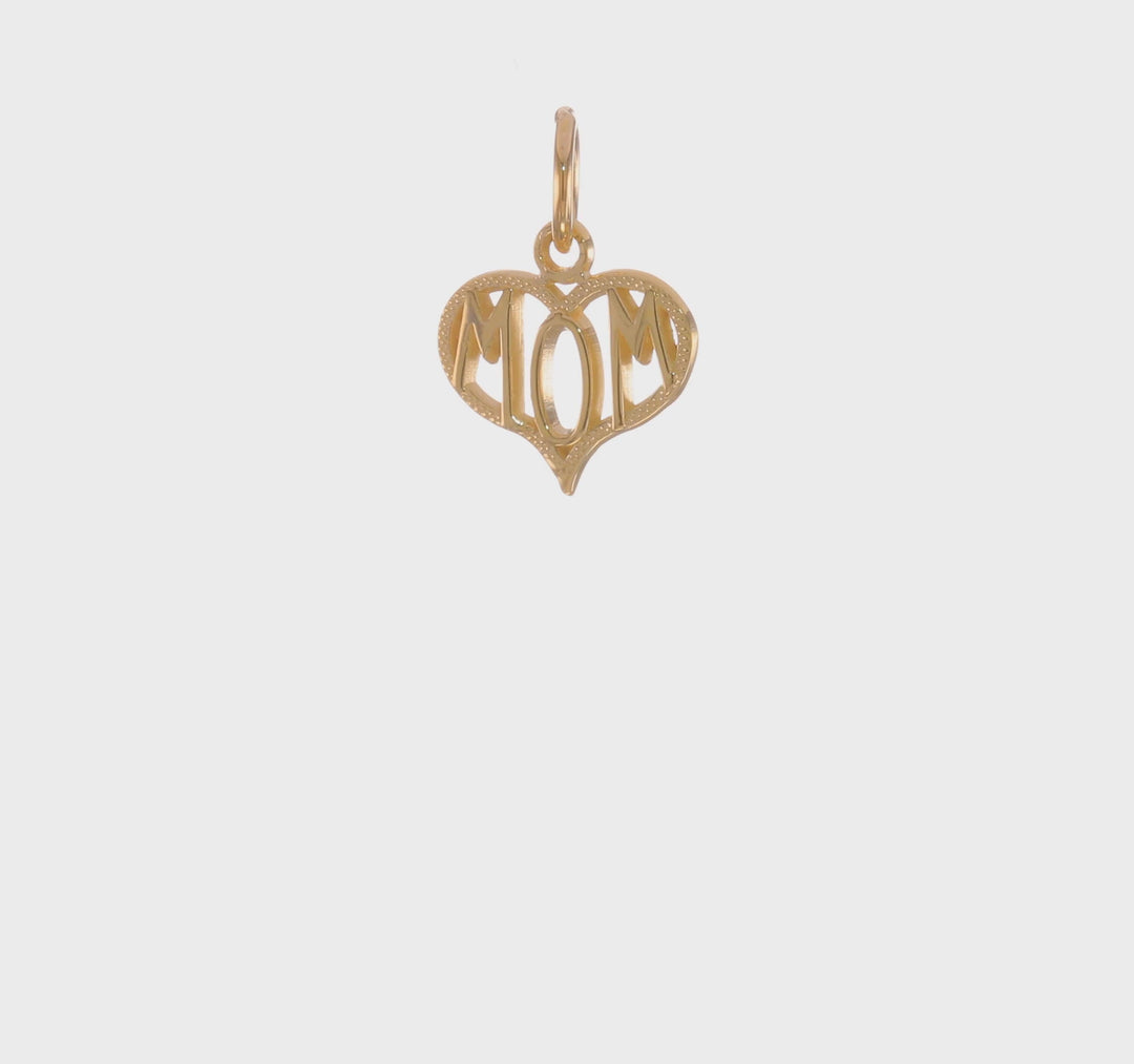 Dije de Corazón Mom de 14K