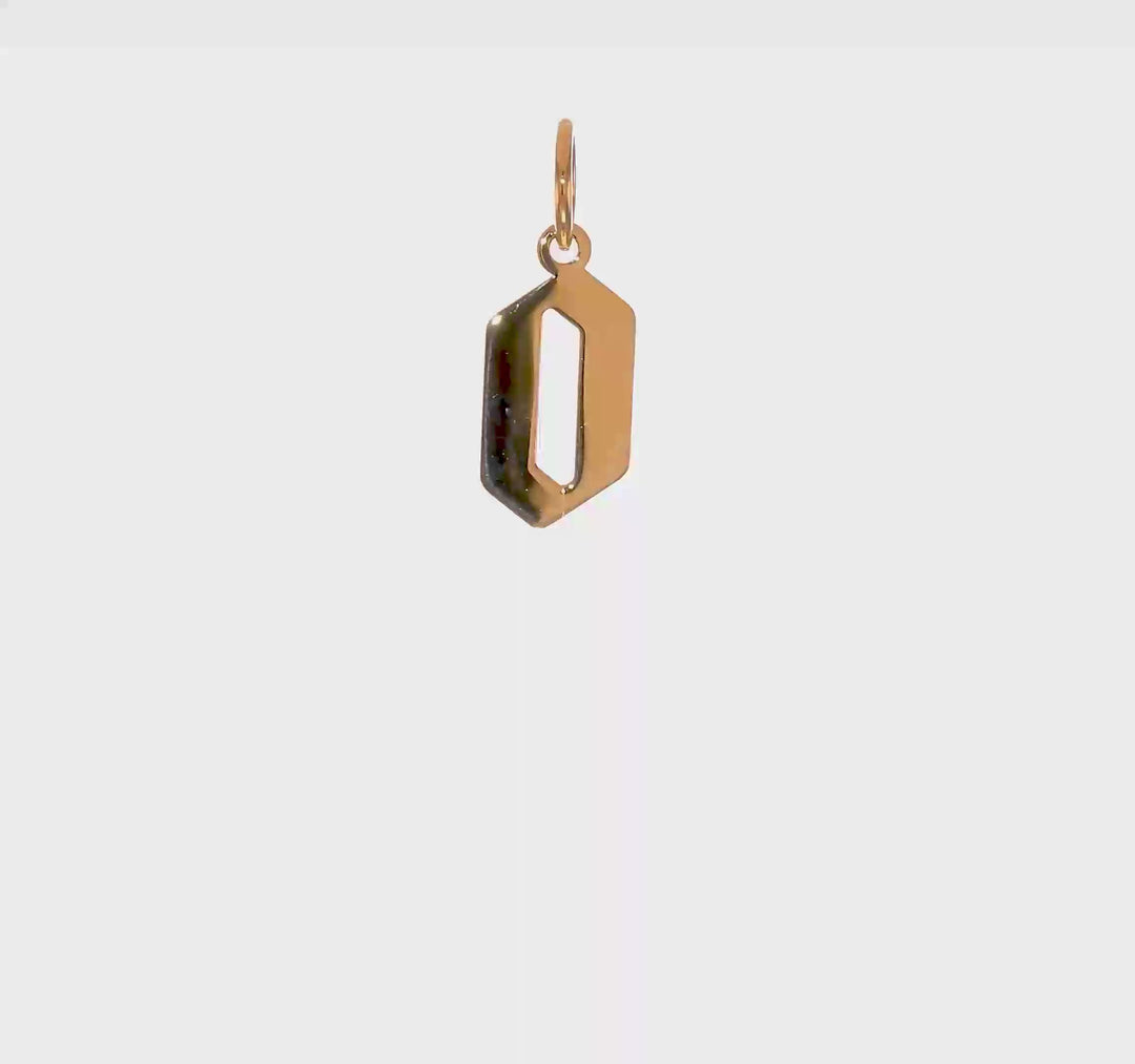 Dije Inicial Letra "O" en Oro Amarillo de 14K