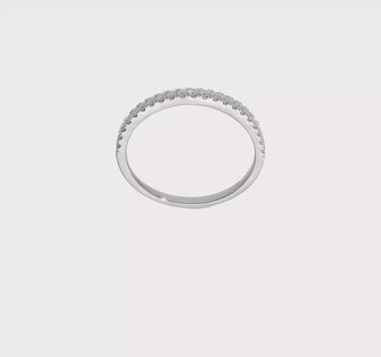 Anillo de Compromiso de Oro Blanco de 14K con 1/4 Quilate de Diamantes de Laboratorio (Talla 7)
