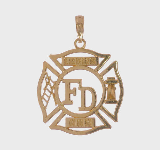 Dije "Fd Ladies Aux in Shield" en Oro Amarillo de 14k