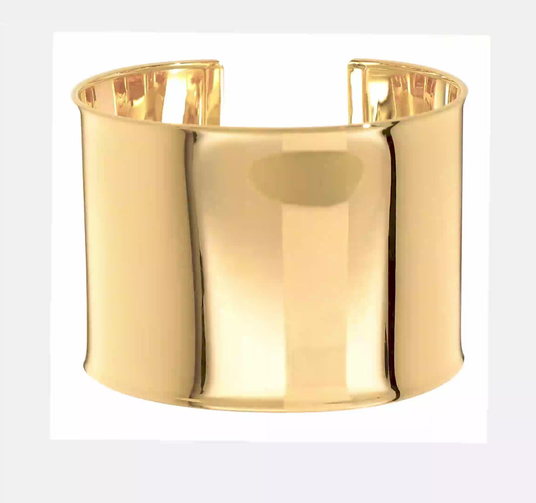 14K Yellow Gold Cuff Bracelet (47 mm) Polished