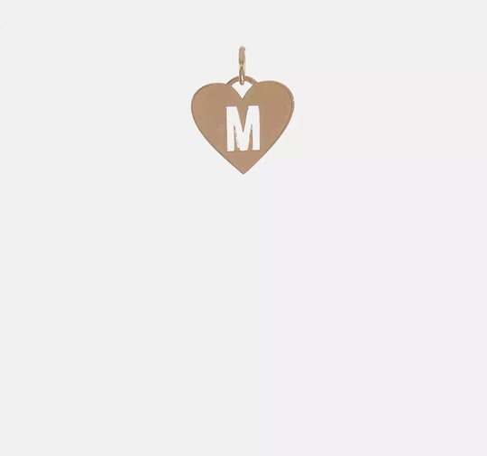 Colgante Inicial Letra “M” en Oro Amarillo de 14K