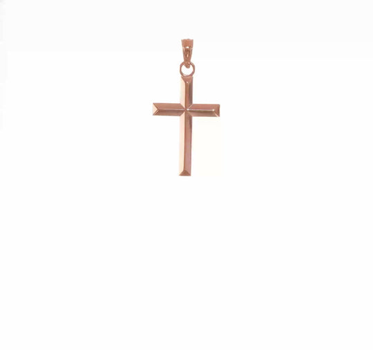 Small Cross Pendant in 14K Rose Gold