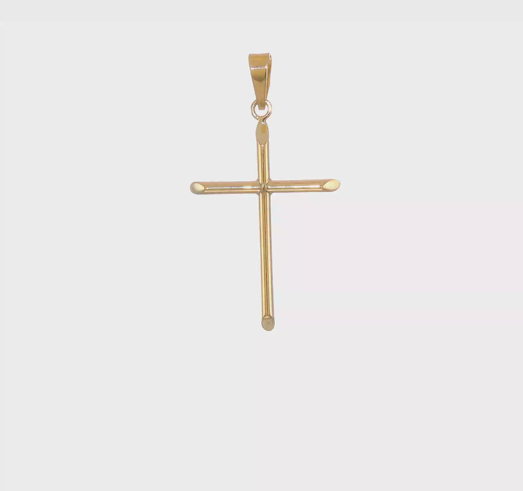 14K Polished Cross Pendant