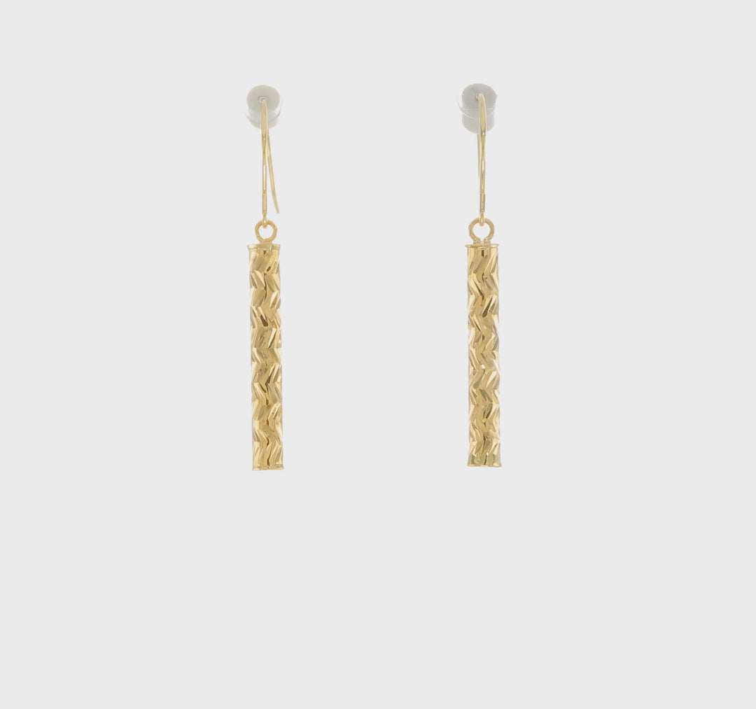 Polished 14K Yellow Gold Dangle Earrings