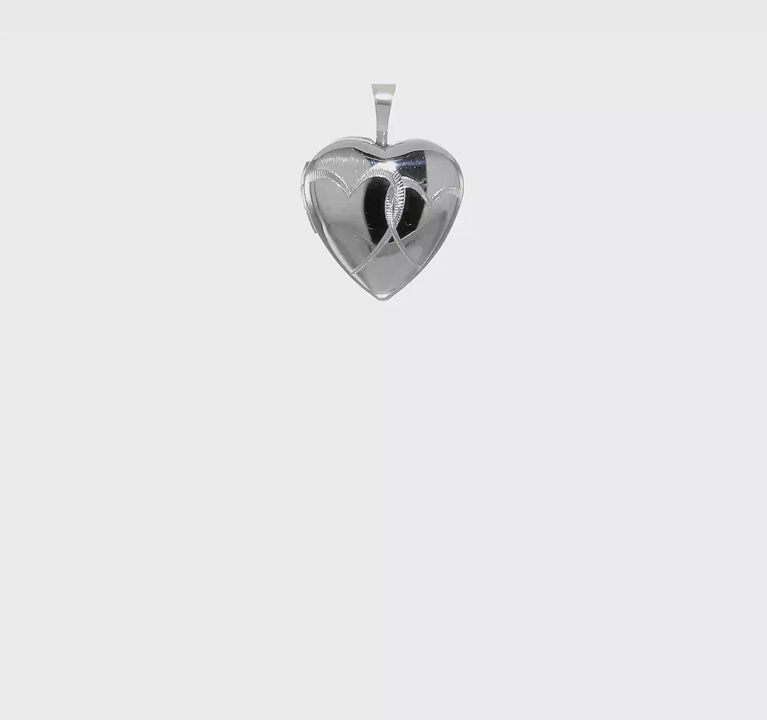 14k Gold 16mm Double Heart Locket