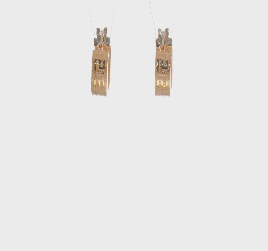 Pendientes de Aro Pulido en Oro Amarillo de 14K