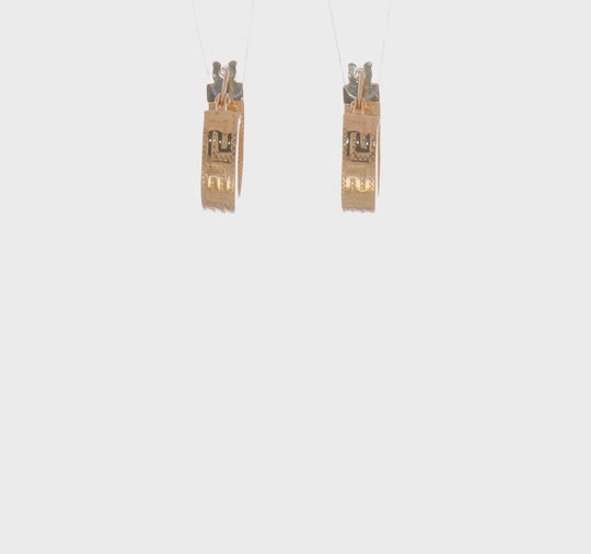 Pendientes de Aro Pulido en Oro Amarillo de 14K