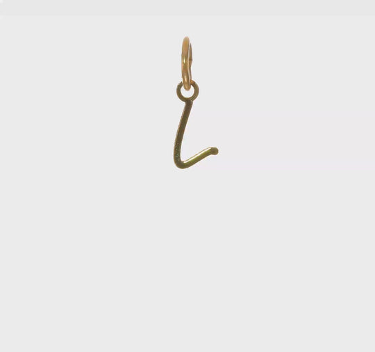 Dije Inicial Letra “L” Mayúscula en Oro Amarillo de 14K