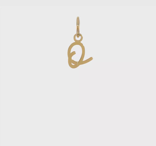 Dije Inicial Letra "O" Mayúscula en Oro Amarillo de 14K
