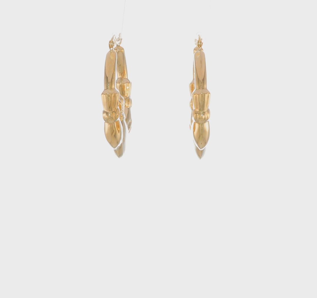 Aretes de Aro Claddagh Pulidos en Oro Amarillo de 14k