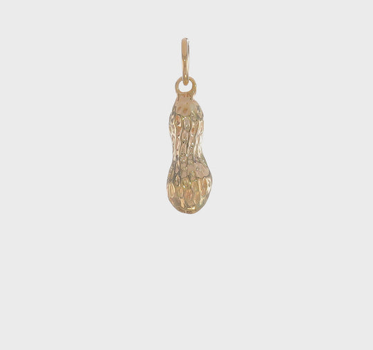 Dije de Maní en 3D en Oro Amarillo de 14K