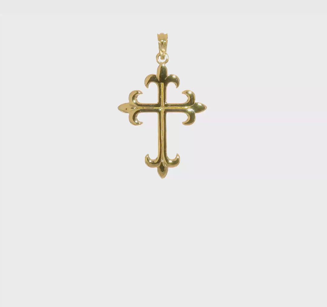 14K Yellow Gold Cross Pendant