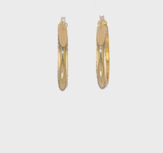 Aretes de Aro Pulido en Oro Amarillo de 14K