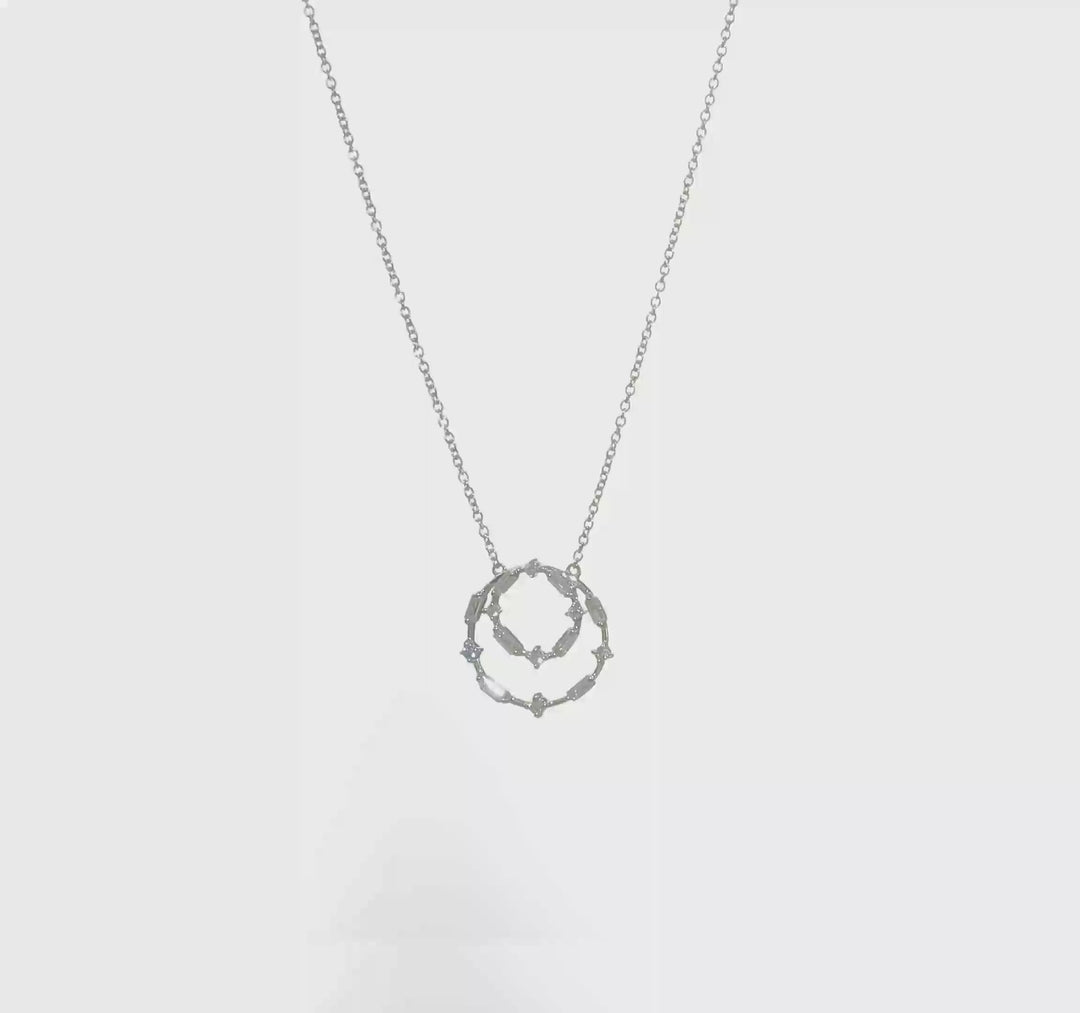 18-inch 14k White Gold Diamond Necklace