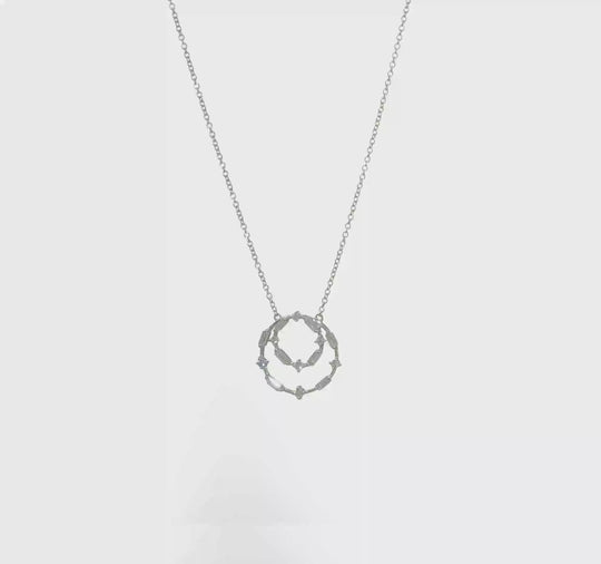 18-inch 14k White Gold Diamond Necklace