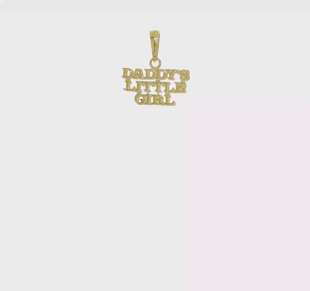 Dije Daddy's Little Girl en Oro Amarillo de 10k