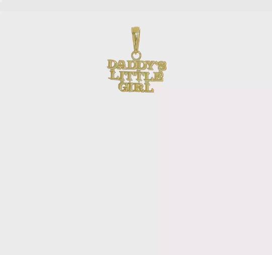 Dije Daddy's Little Girl en Oro Amarillo de 10k