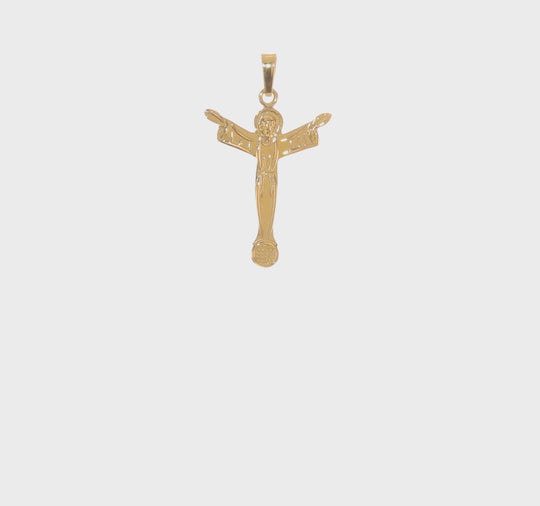Solid 14K Gold Risen Christ Pendant