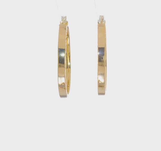 Pendientes de Aro Pulido en Oro Amarillo de 14K