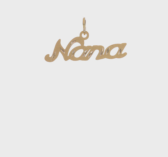 Dije Satinado "Nana" 14K de Oro Amarillo