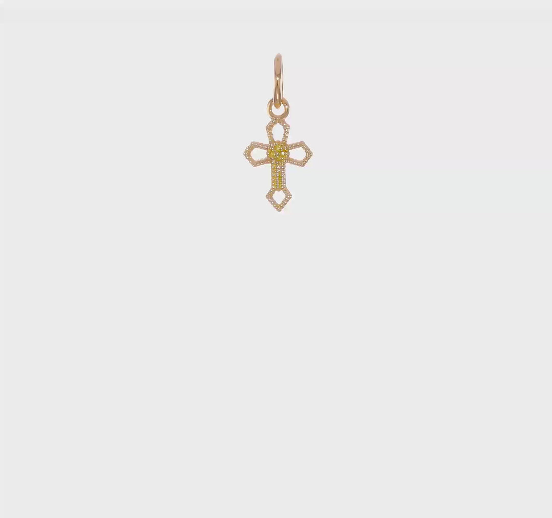 14k Yellow Gold Passion Crucifix Pendant