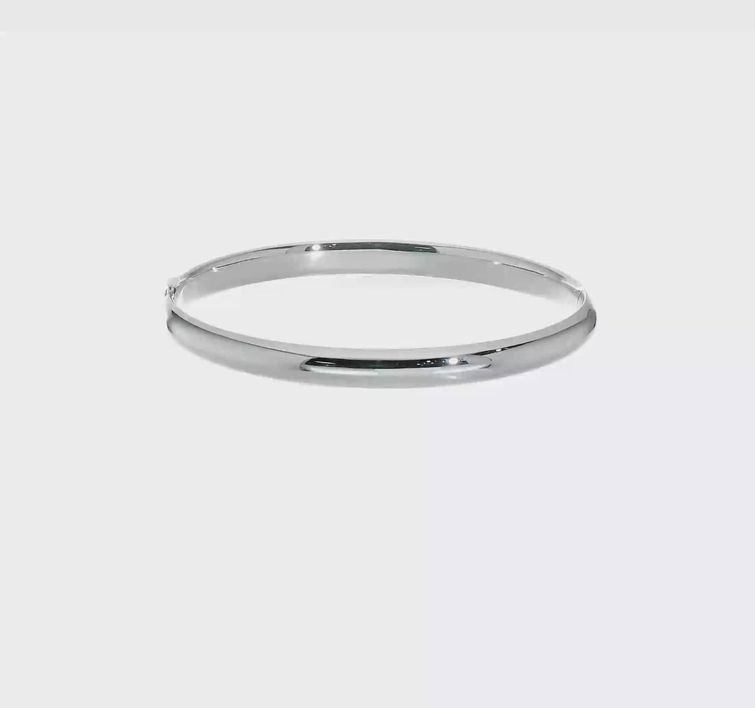 14K White Gold Hinged Baby Bracelet (5mm)