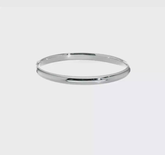 14K White Gold Hinged Baby Bracelet (5mm)