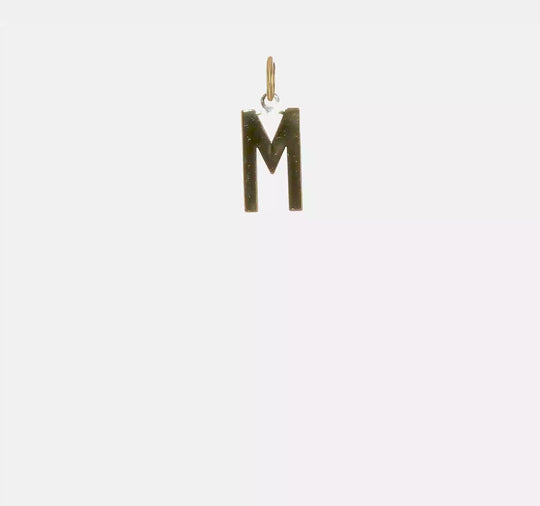 Colgante con Letra “M” en Oro Amarillo de 14K
