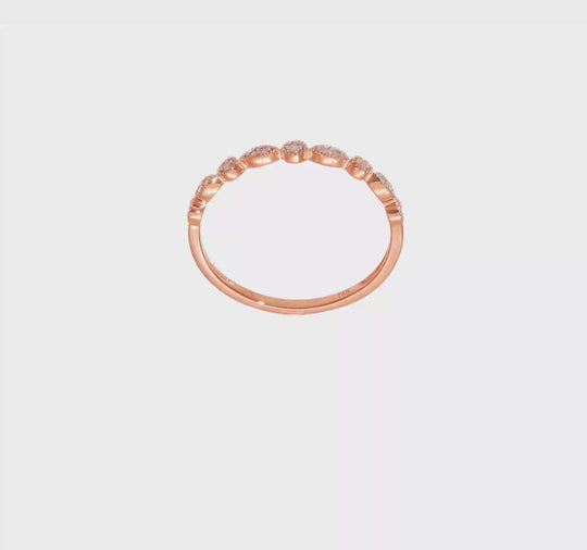 Elegant Diamond Ring in 14k Rose Gold