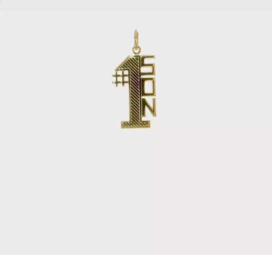 Dije "Son" Diseño Lineado en Oro de 10K