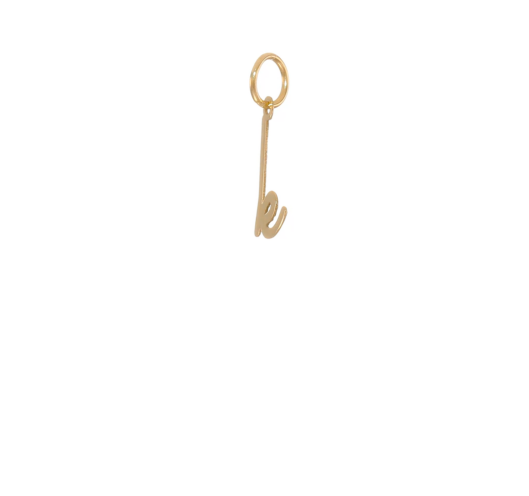 14K Yellow Gold Lowercase Letter "k" Pendant