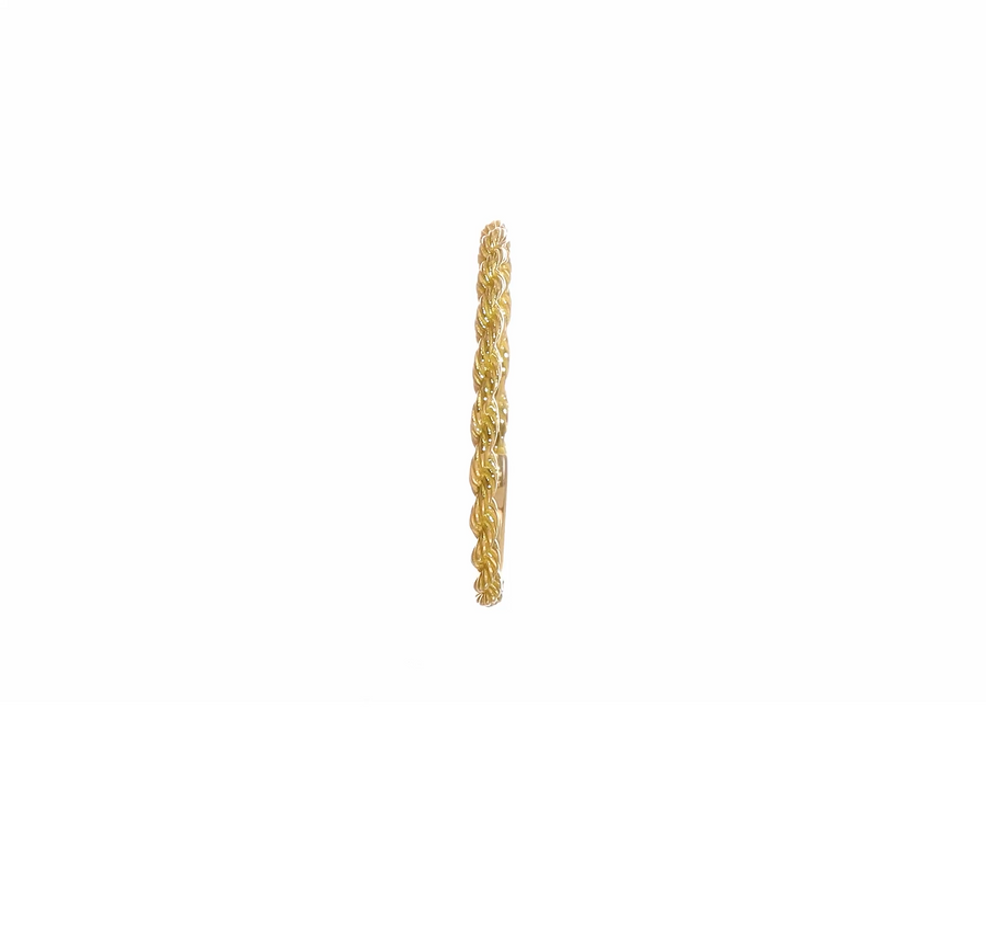 Anillo de Cuerda Torcida Pulida en Oro de 14k