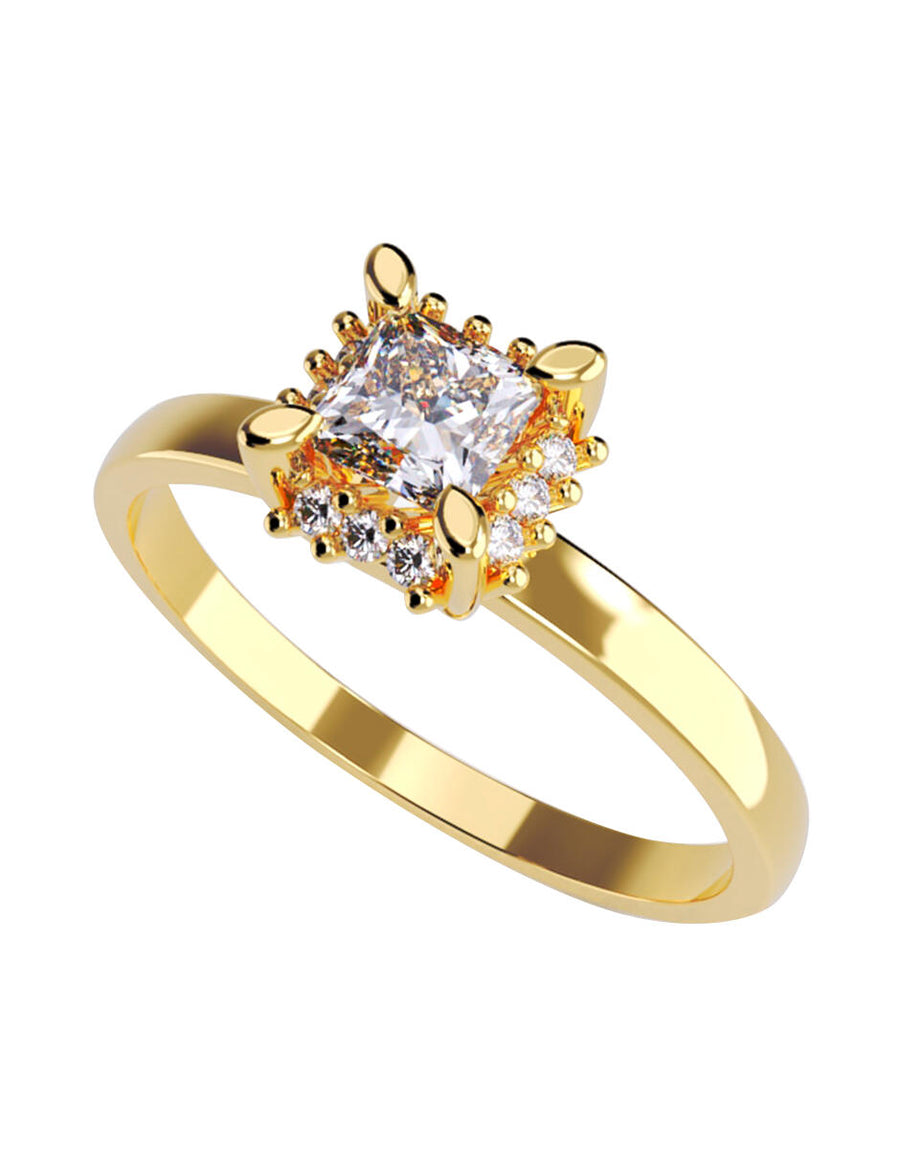 ANILLO DE ORO CON CIRCONIA