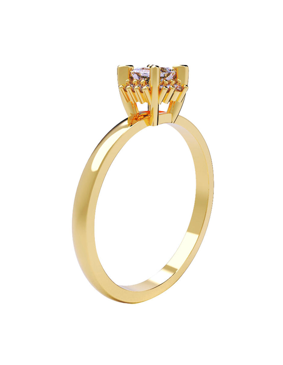 ANILLO DE ORO CON CIRCONIA