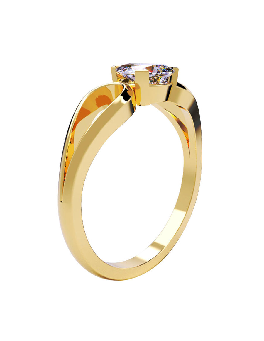 ANILLO DE ORO CON CIRCONIA