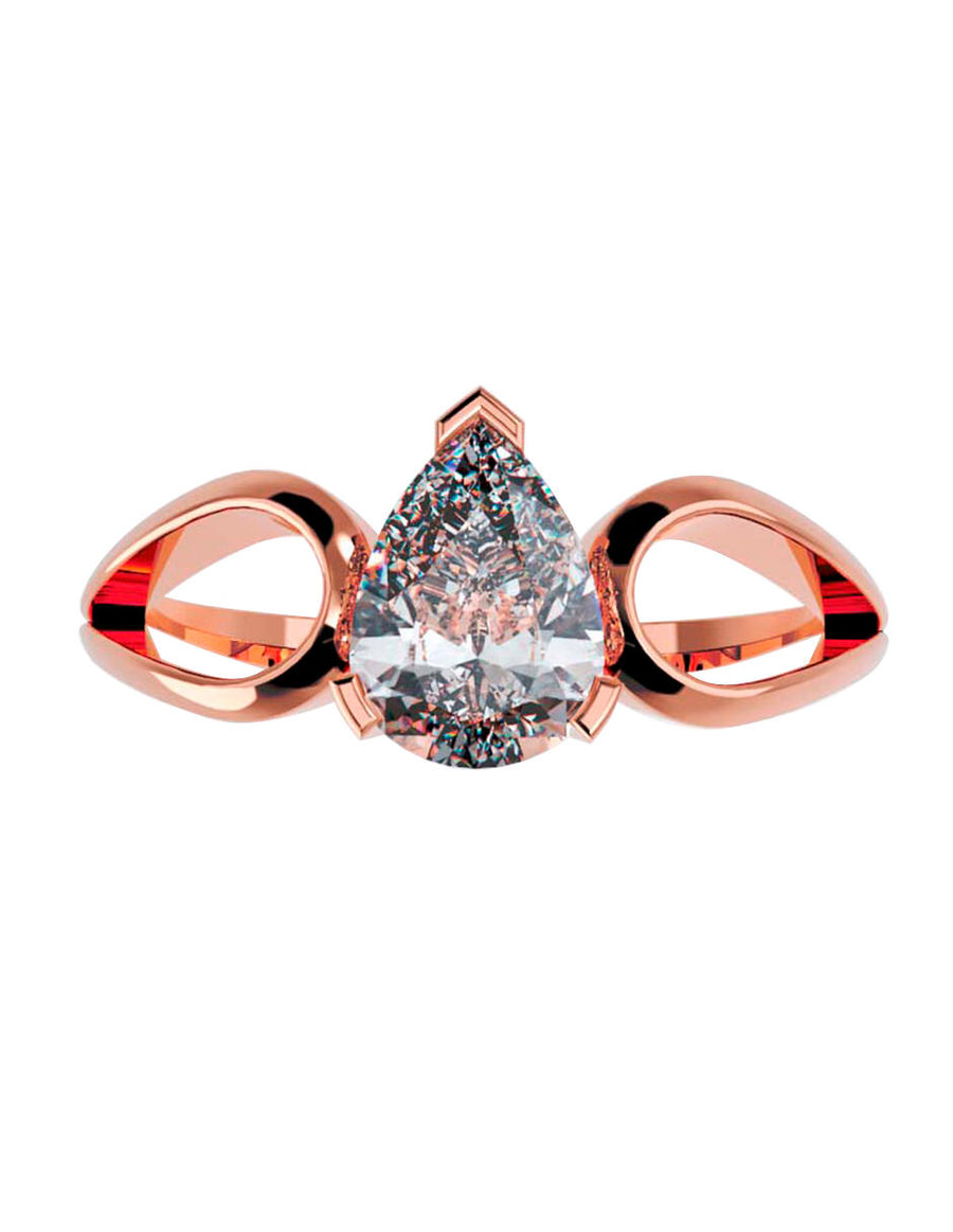 ANILLO DE ORO CON CIRCONIA