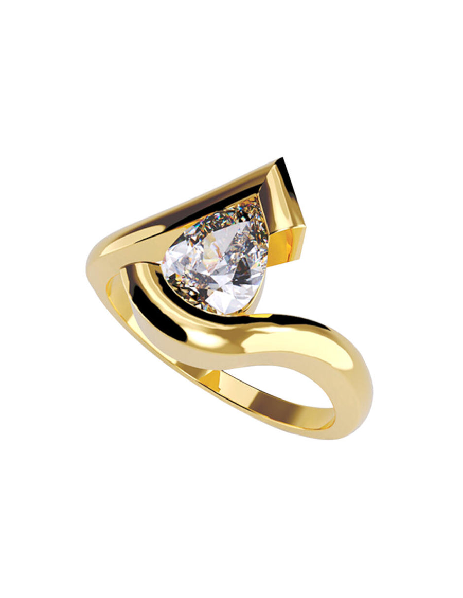 ANILLO DE ORO CON CIRCONIA