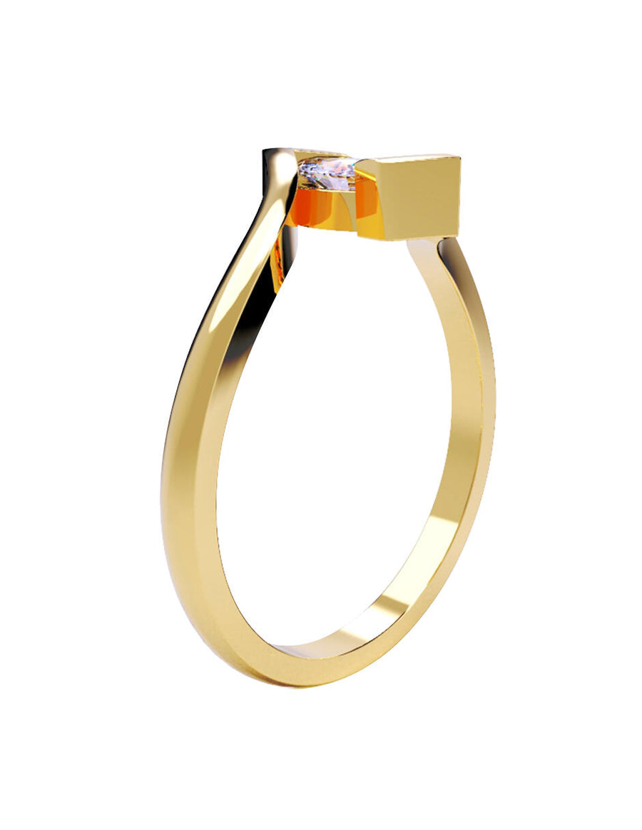 ANILLO DE ORO CON CIRCONIA