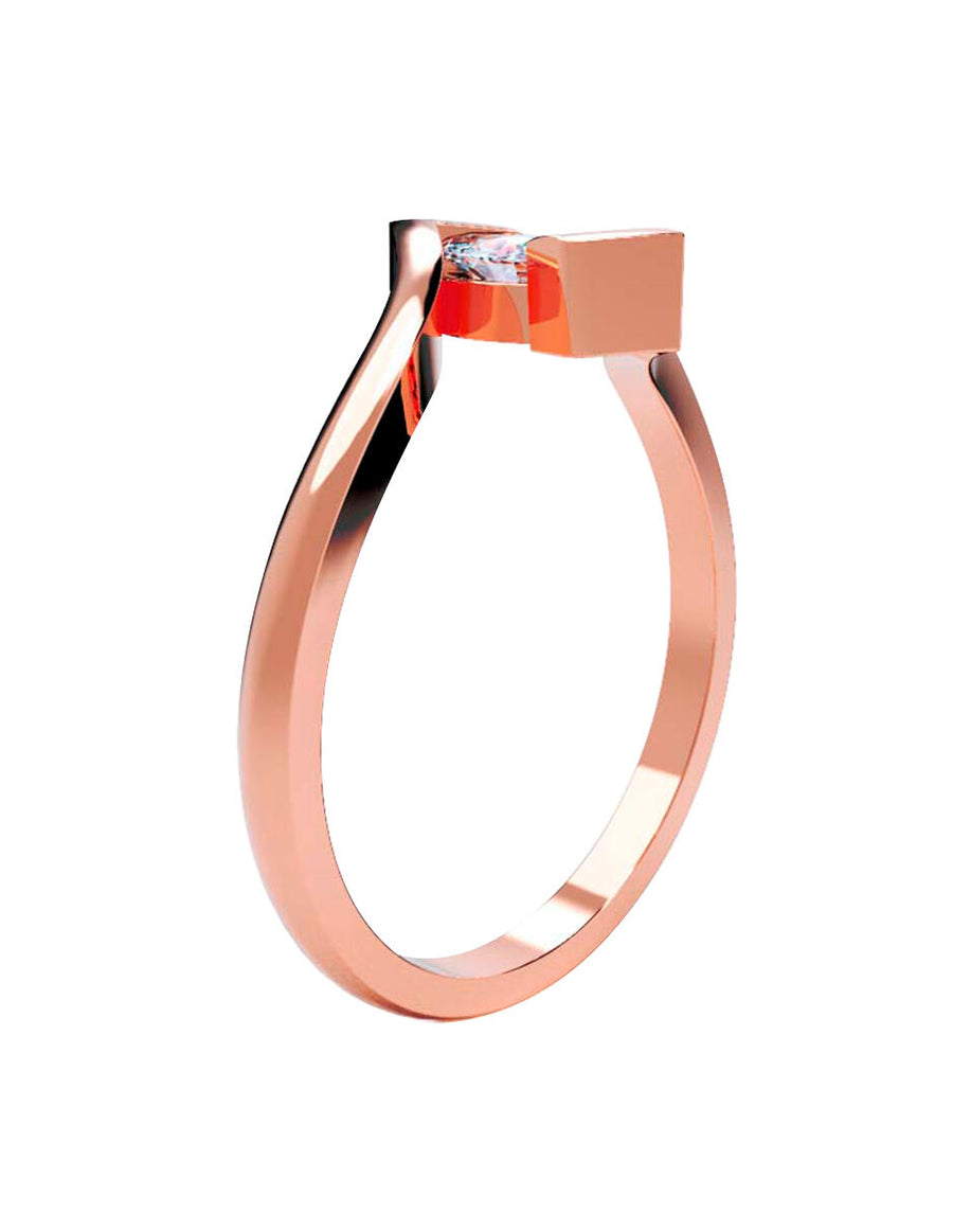 ANILLO DE ORO CON CIRCONIA