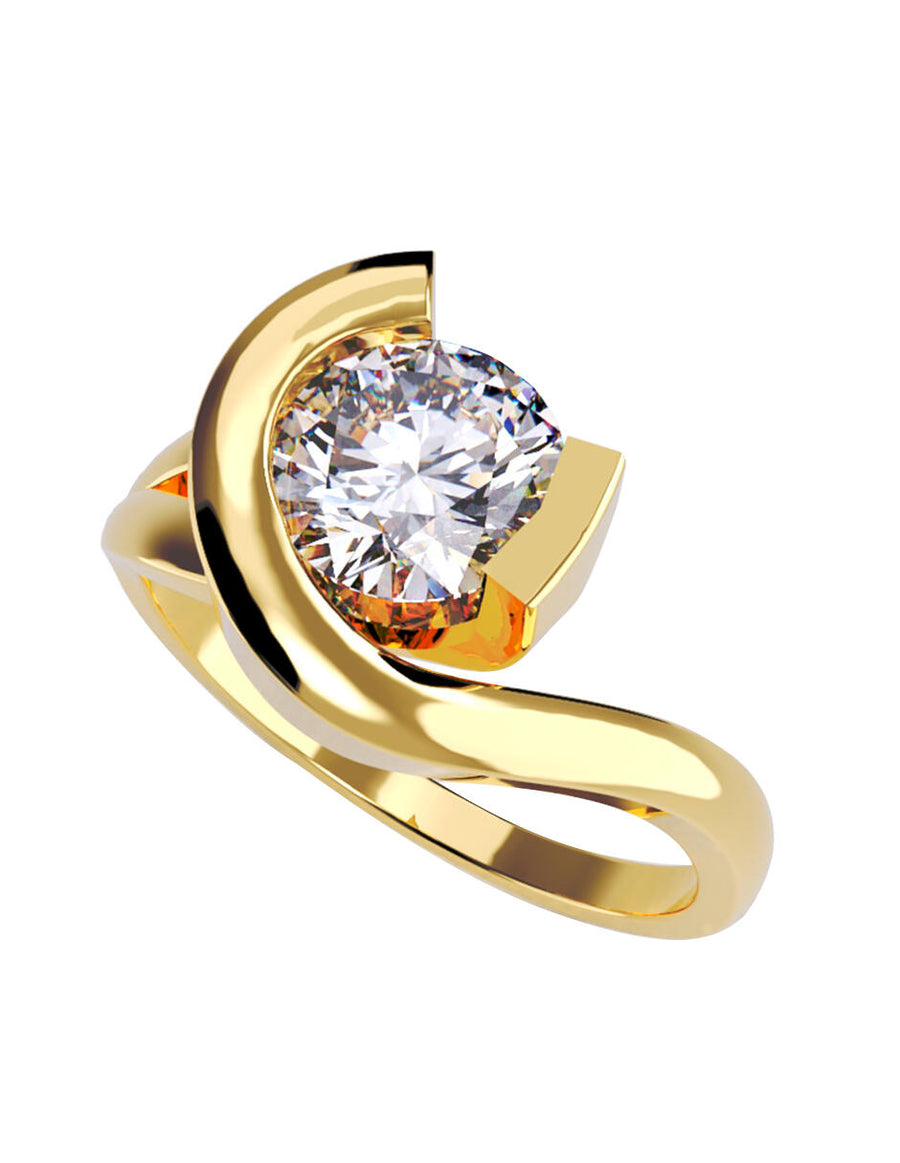 ANILLO DE ORO CON CIRCONIA