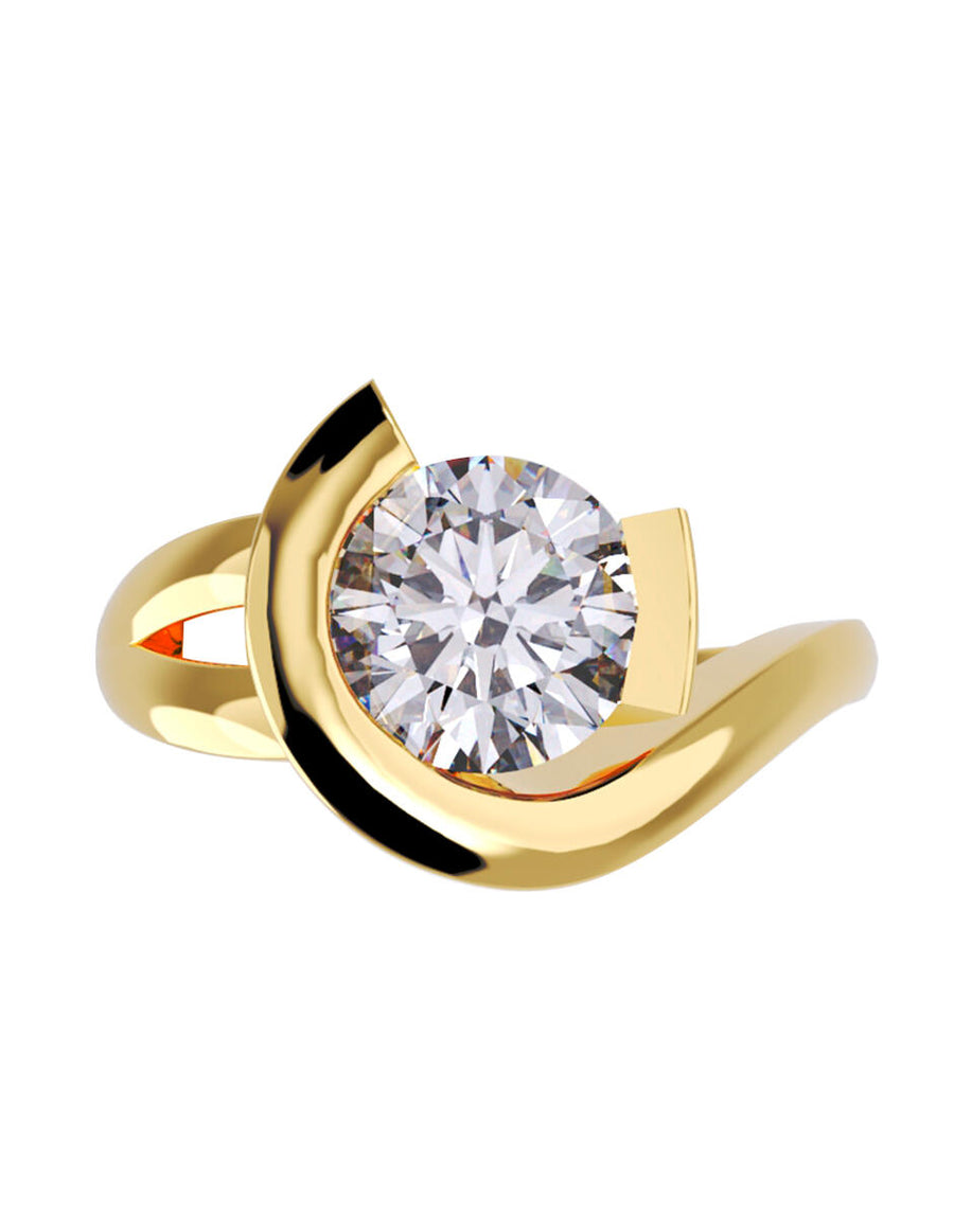 ANILLO DE ORO CON CIRCONIA
