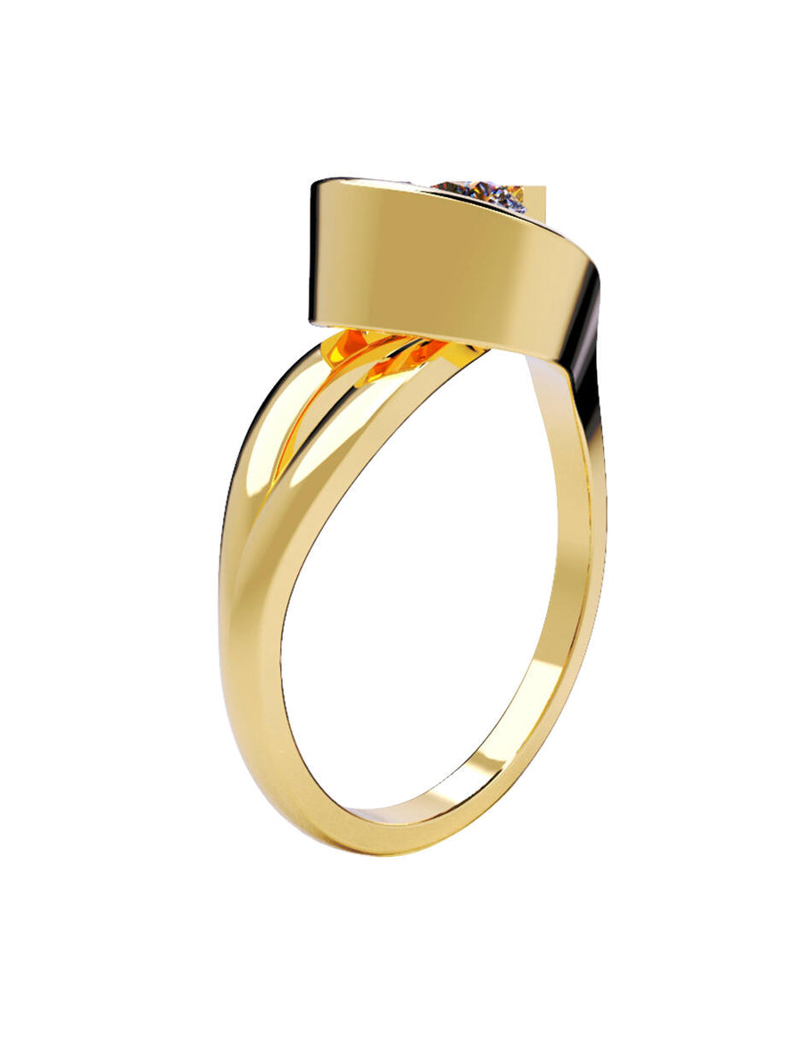 ANILLO DE ORO CON CIRCONIA