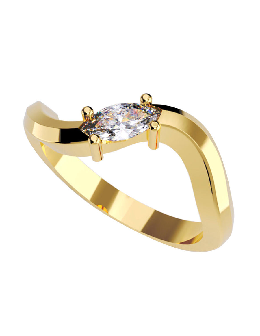 ANILLO DE ORO CON CIRCONIA
