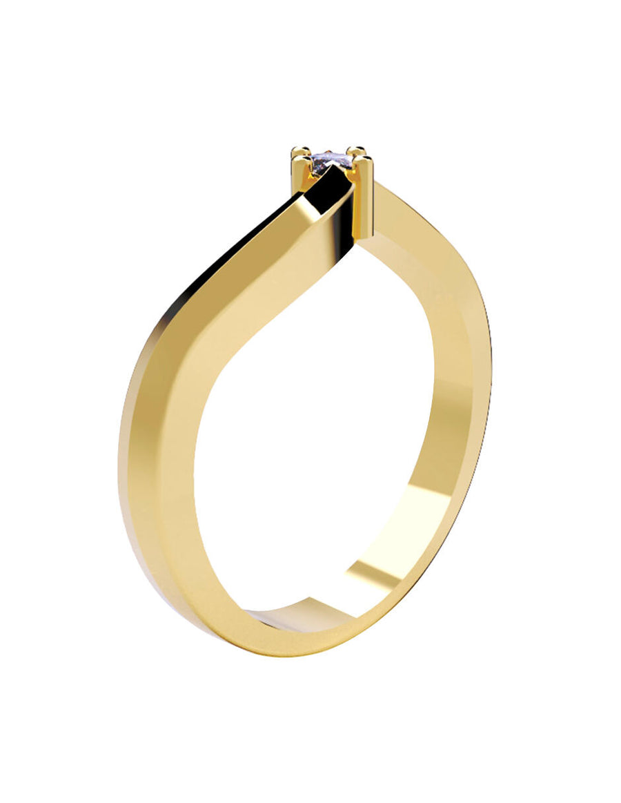 ANILLO DE ORO CON CIRCONIA