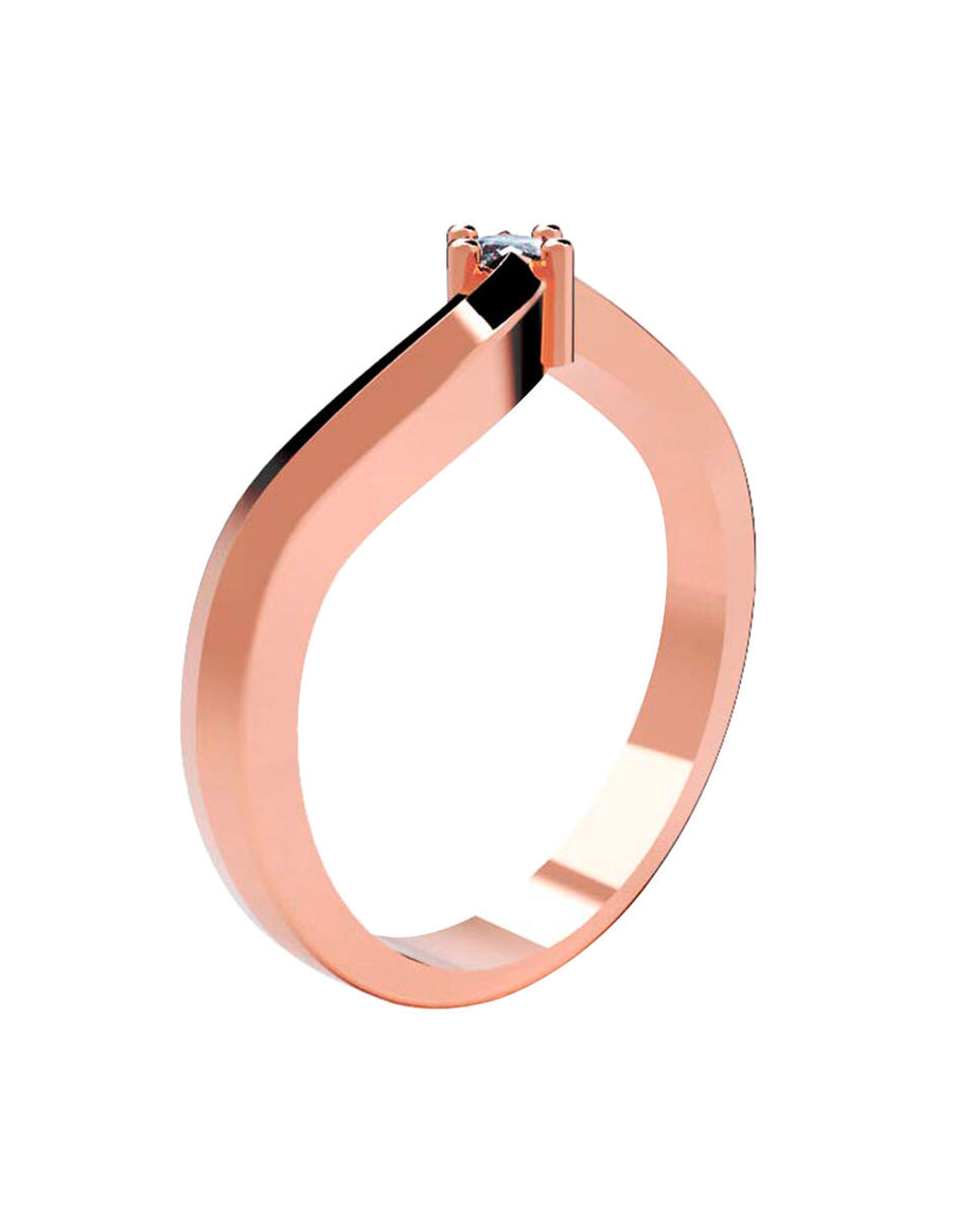 ANILLO DE ORO CON CIRCONIA