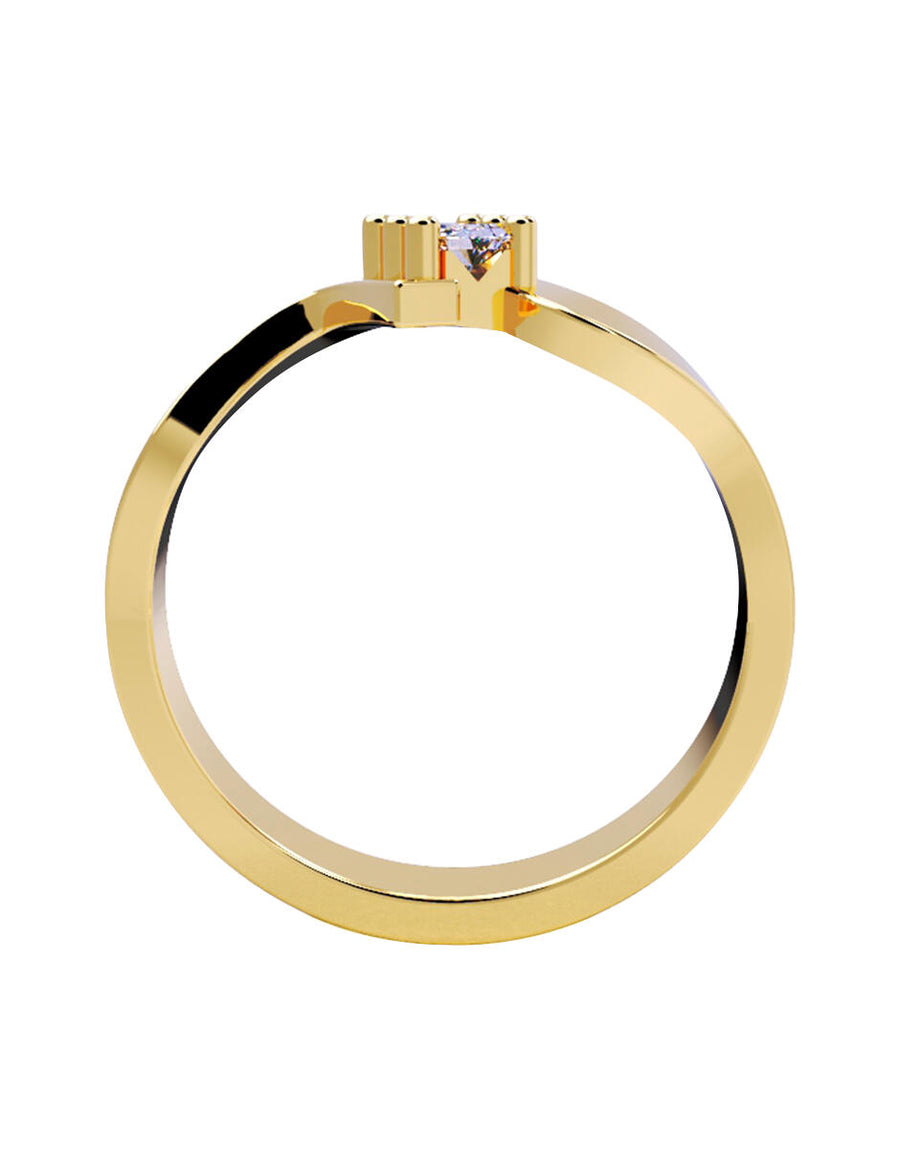 ANILLO DE ORO CON CIRCONIA