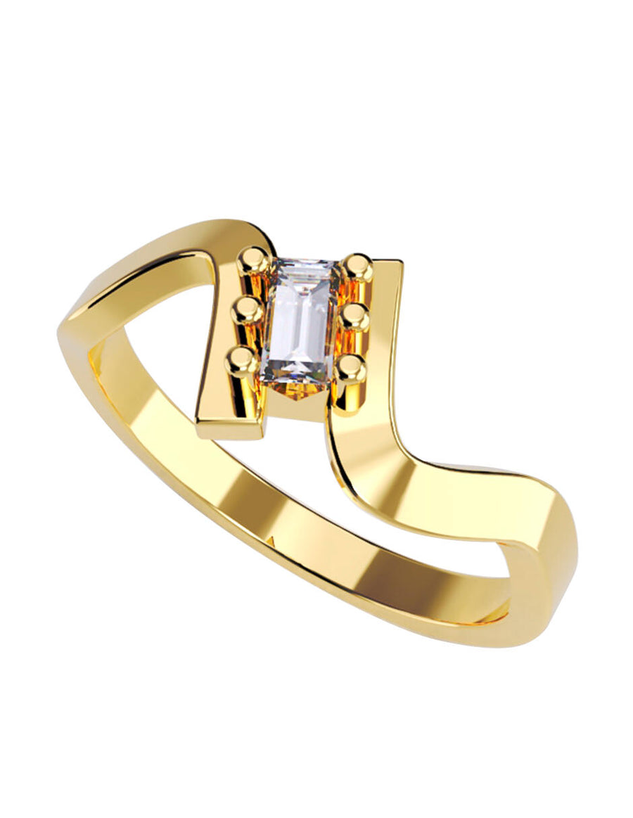 ANILLO DE ORO CON CIRCONIA