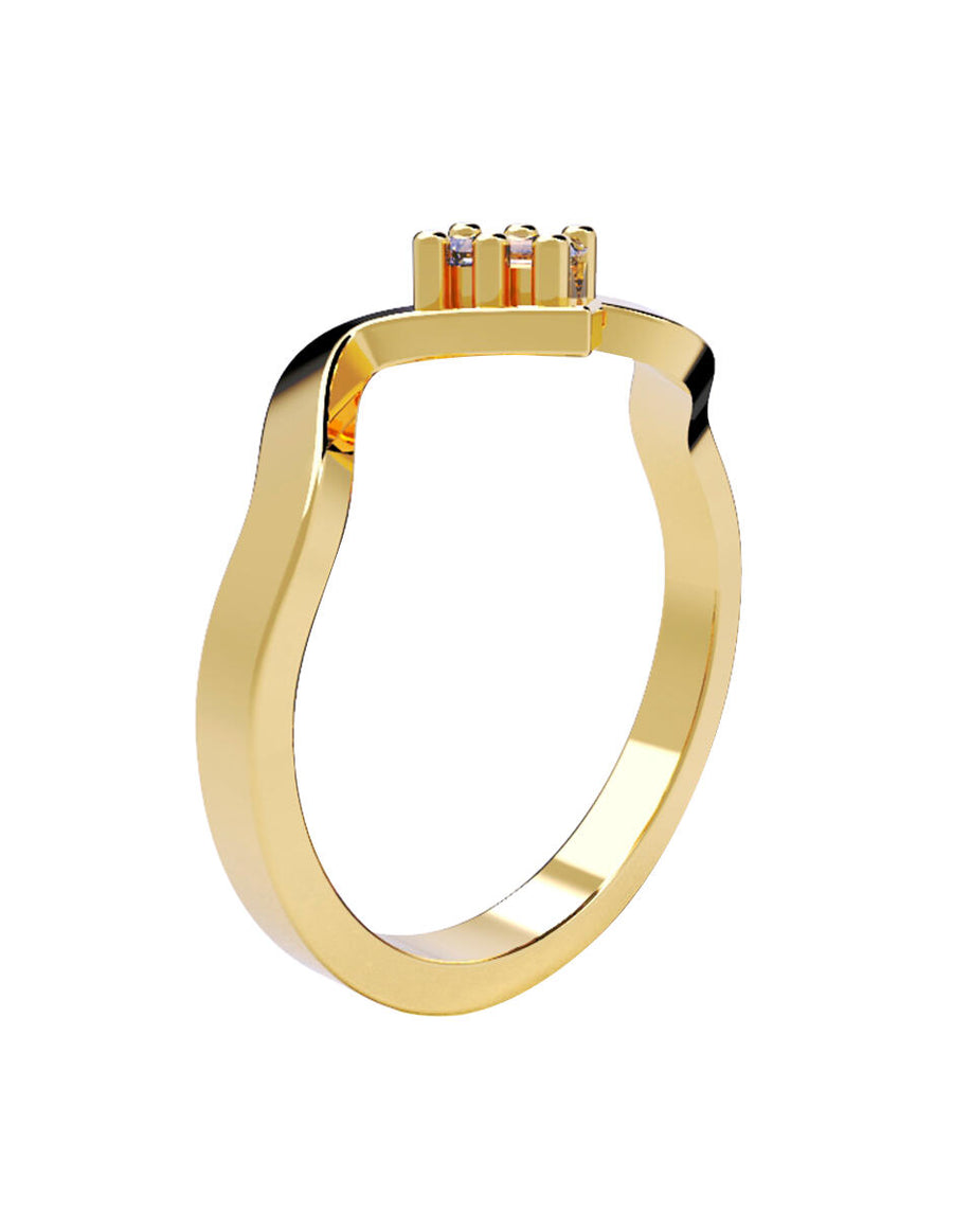 ANILLO DE ORO CON CIRCONIA
